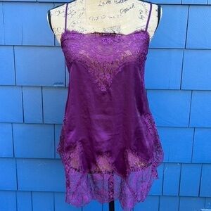 💜💜💜Victorias Secret burgundy purple SP camisole teddy WOW! Gorgeous